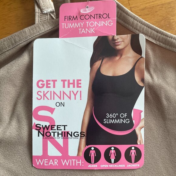 Size 2XL Maidenform Sweet Nothings gray firm control tummy toning tank - Picture 6 of 7